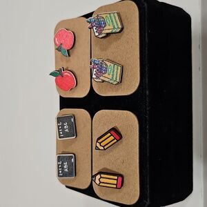 Colorful Back To School-Themed Earrings